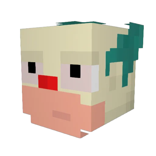 Doz_fr Minecraft avatar head, 3D render
