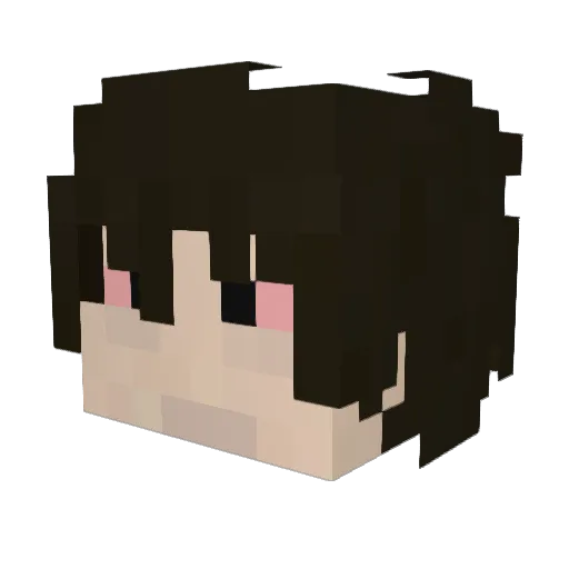 DozaNikotina Minecraft avatar head, 3D render