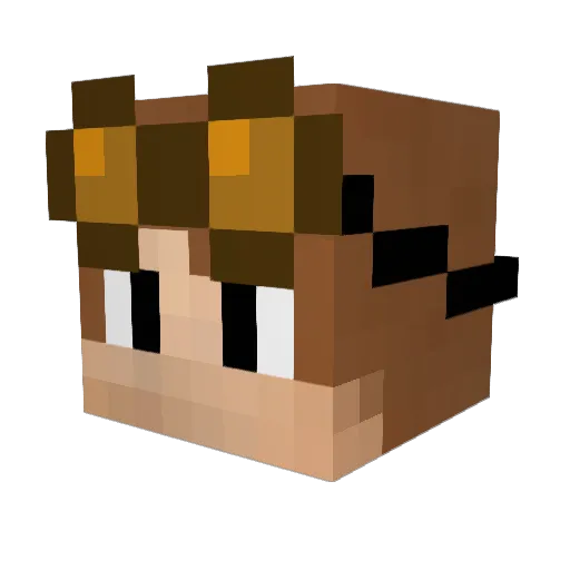 Dozed_ Minecraft avatar head, 3D render
