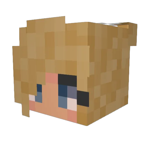 Dozeonn Minecraft avatar head, 3D render