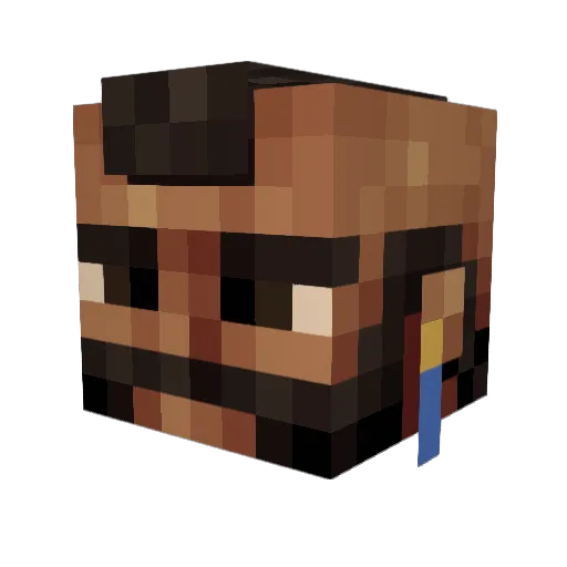 Dozer Minecraft avatar head, 3D render