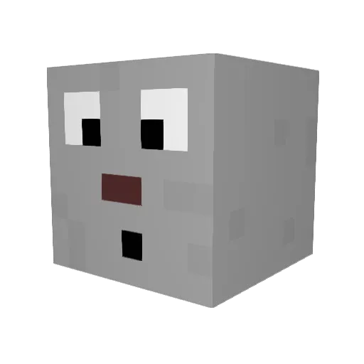 Dozh Minecraft avatar head, 3D render