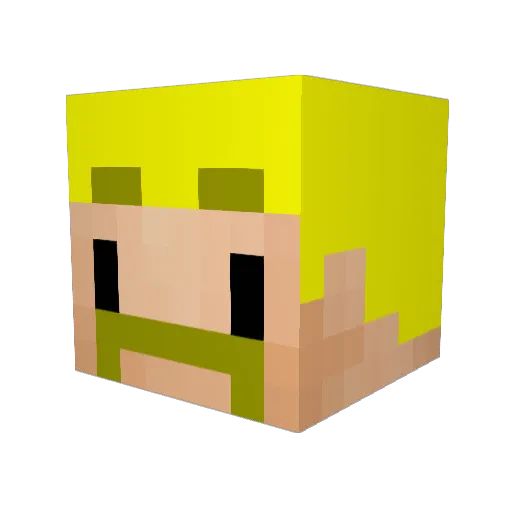 DozleYouTube Minecraft avatar head, 3D render