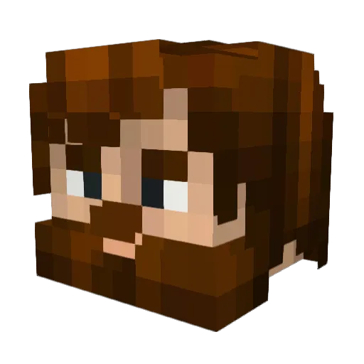 Dozuz Minecraft avatar head, 3D render