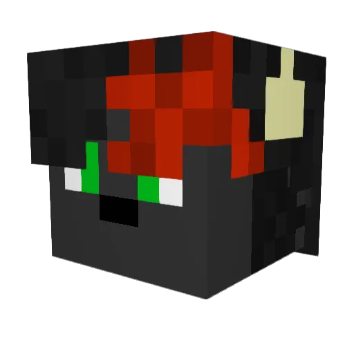 DozyNate Minecraft avatar head, 3D render