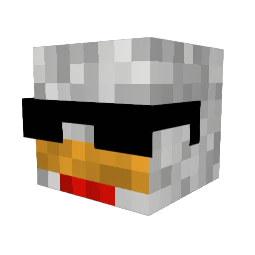 Dozzer2 Minecraft avatar head, 3D render