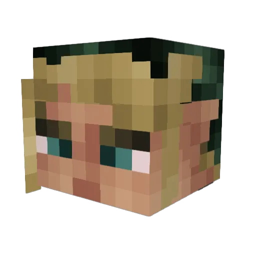 Dp92 Minecraft avatar head, 3D render