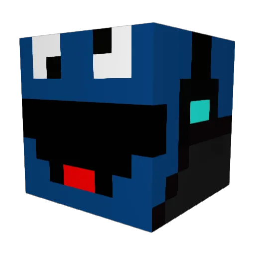 DpM_ Minecraft avatar head, 3D render