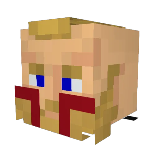 DpTyrellN Minecraft avatar head, 3D render
