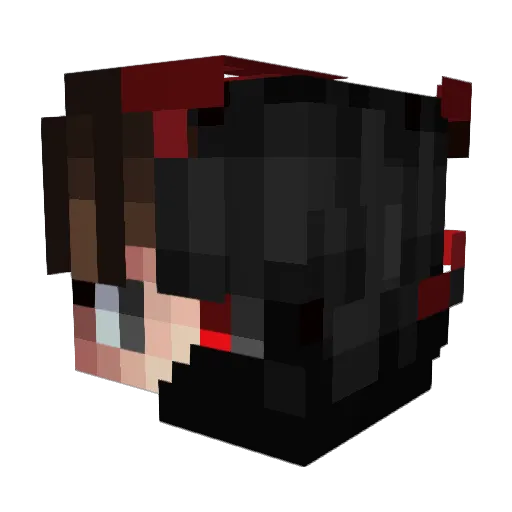 DpaKoLLla Minecraft avatar head, 3D render
