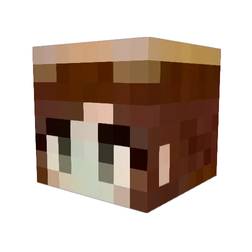 Dpbento Minecraft avatar head, 3D render