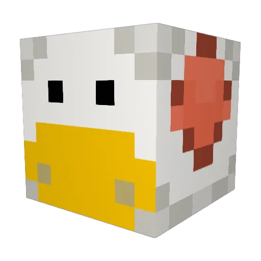 DpingD Minecraft avatar head, 3D render