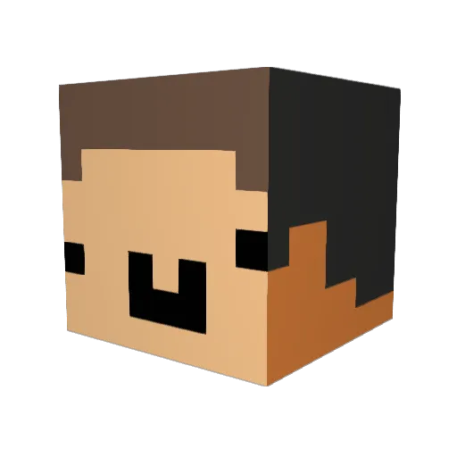 Dplayer0130 Minecraft avatar head, 3D render