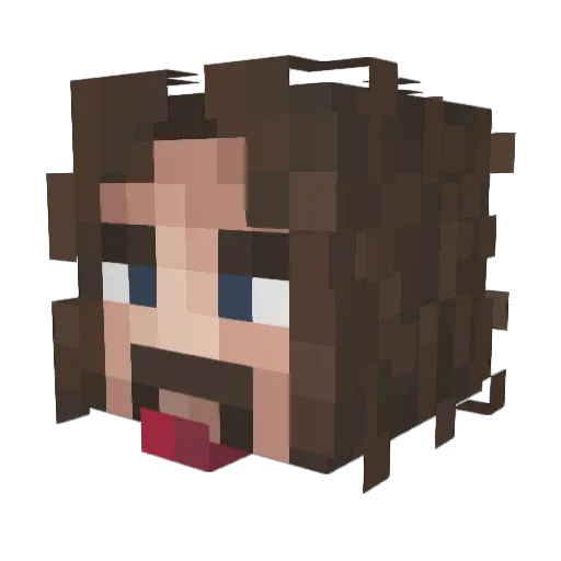 Dpndnt Minecraft avatar head, 3D render