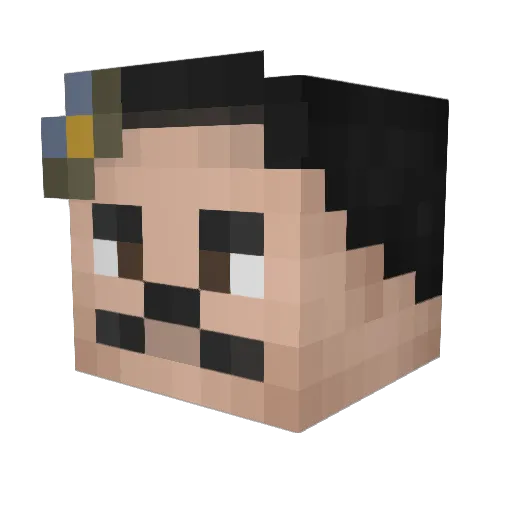 Dpop108 Minecraft avatar head, 3D render
