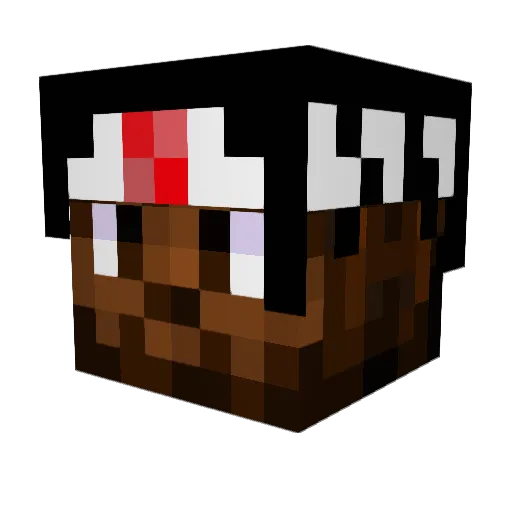 DpressedWeeb Minecraft avatar head, 3D render