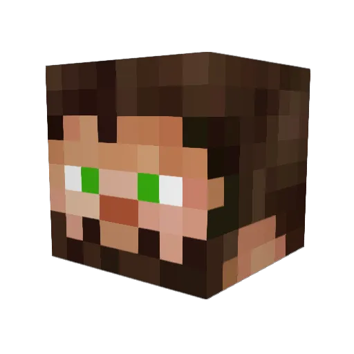 Dqbek Minecraft avatar head, 3D render
