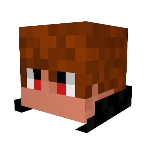 Dqcrypt Minecraft avatar head, 3D render