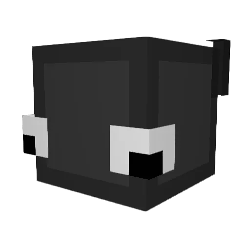 Dqku Minecraft avatar head, 3D render