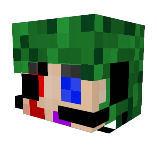 Dqmage_e Minecraft avatar head, 3D render