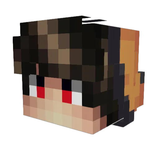 Dqncer Minecraft avatar head, 3D render