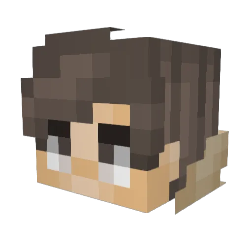 Dqnni Minecraft avatar head, 3D render