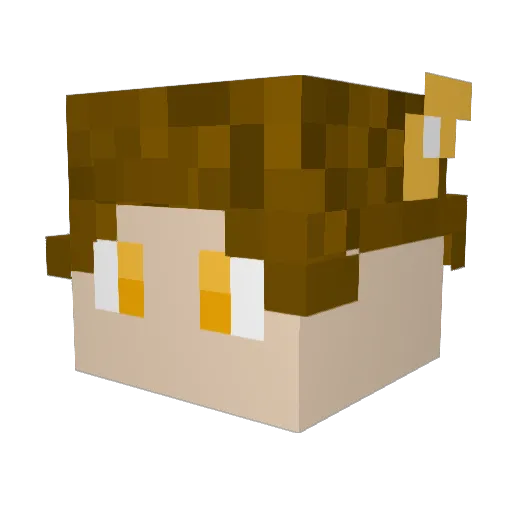 DqrkLevinski Minecraft avatar head, 3D render