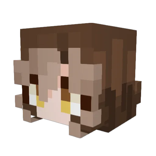 Dqrk_Kat Minecraft avatar head, 3D render