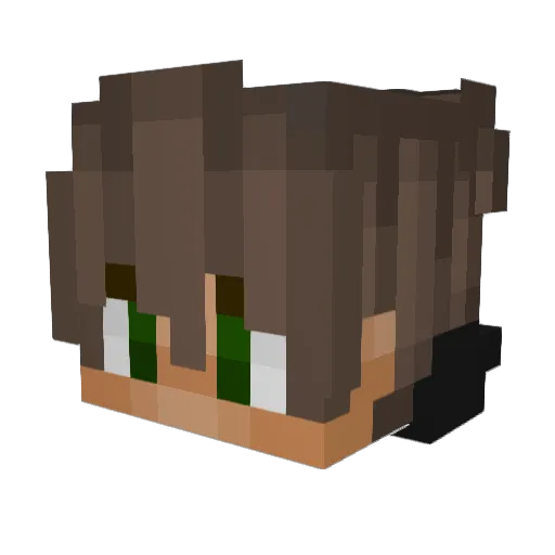 Dqrkest Minecraft avatar head, 3D render