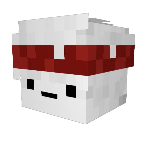 Dquz Minecraft avatar head, 3D render