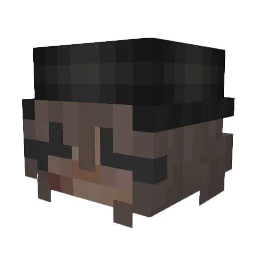 Dqzzy Minecraft avatar head, 3D render