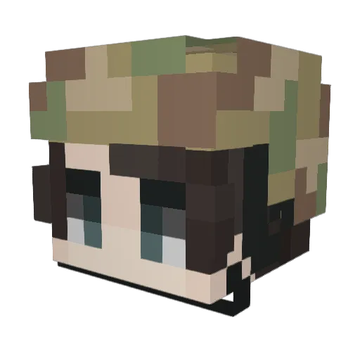 Dr00lik Minecraft avatar head, 3D render
