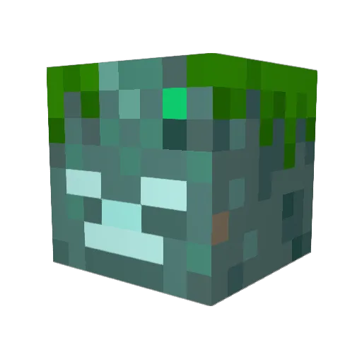 Dr00wned Minecraft avatar head, 3D render
