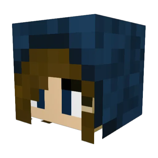 Dr0wnedKitten Minecraft avatar head, 3D render