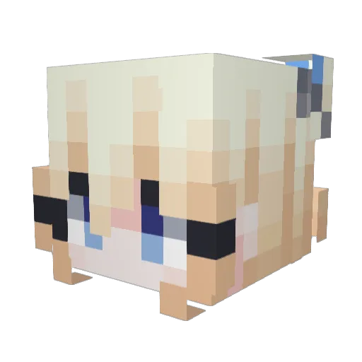 Dr0wz Minecraft avatar head, 3D render
