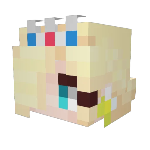 Dr1p2x Minecraft avatar head, 3D render