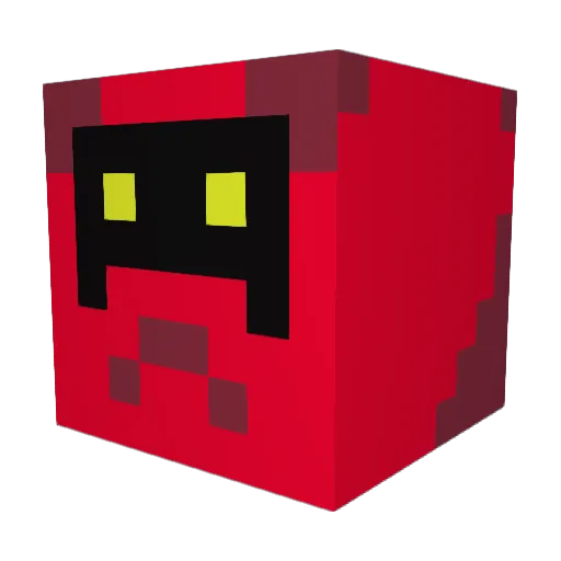 Dr3adR3d Minecraft avatar head, 3D render
