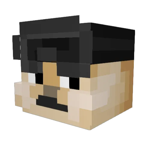 Dr3g0n Minecraft avatar head, 3D render