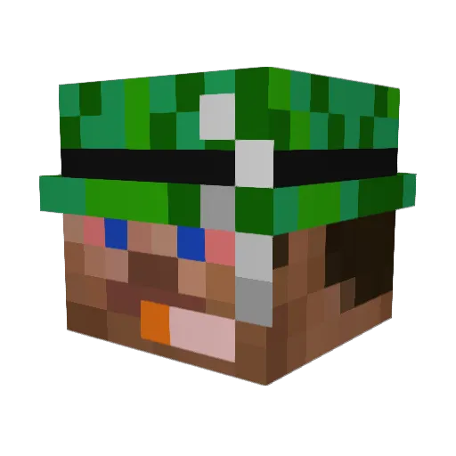 Dr3x0_ Minecraft avatar head, 3D render