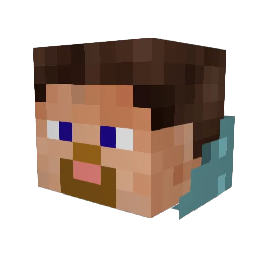 Dr4konite Minecraft avatar head, 3D render