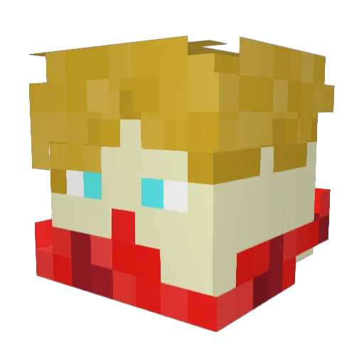 Dr8ac0n Minecraft avatar head, 3D render