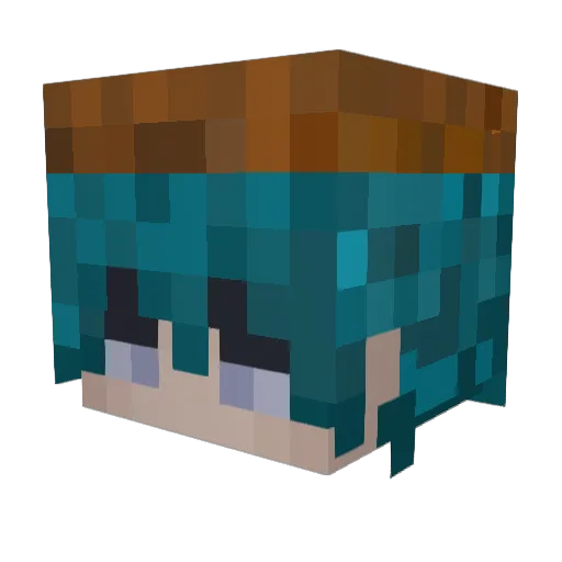 DrAdhara Minecraft avatar head, 3D render