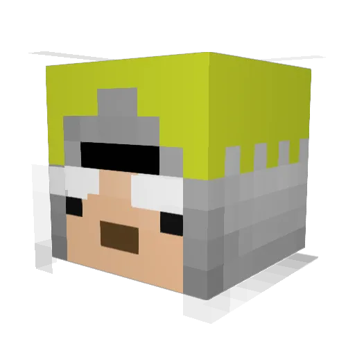 DrAlexTheGreat Minecraft avatar head, 3D render