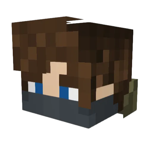 DrAstro Minecraft avatar head, 3D render