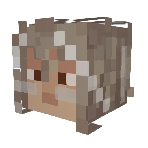 DrAtoms Minecraft avatar head, 3D render