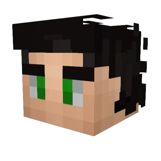 DrAustria Minecraft avatar head, 3D render