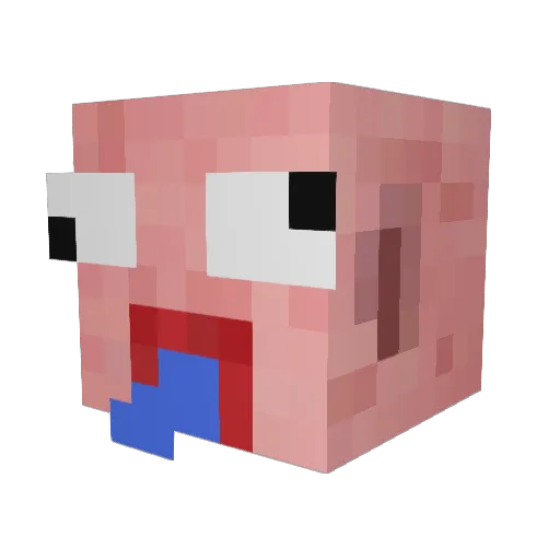 DrAwful Minecraft avatar head, 3D render