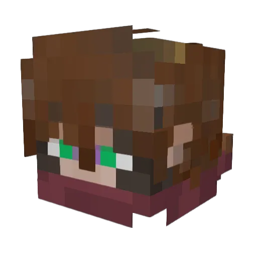 DrBandhu Minecraft avatar head, 3D render