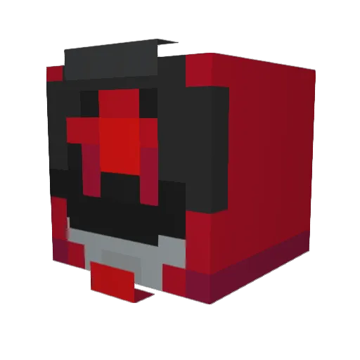 DrBaz Minecraft avatar head, 3D render