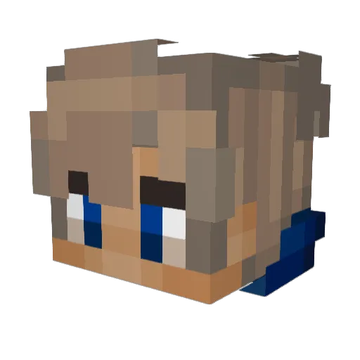 DrBlanked Minecraft avatar head, 3D render